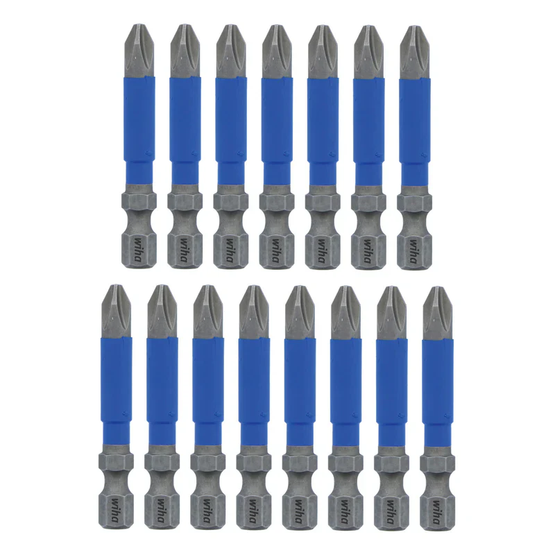 WIHA 2in Terminatorblue Impact Bit Phillips #2 15 Pack